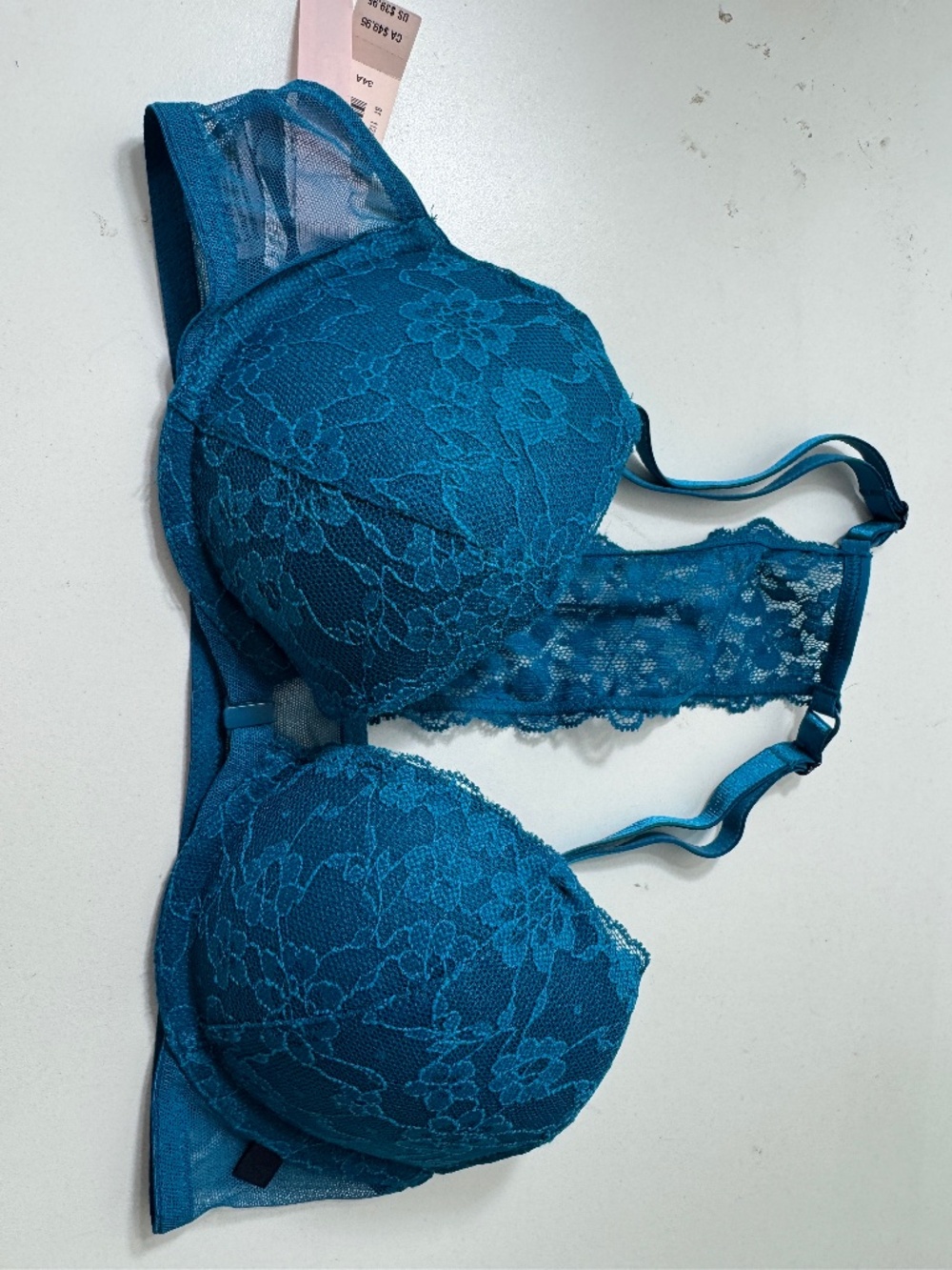 Victoria's Secret Turquoise Lace Push Up Bra NEW WITH TAGS size 34